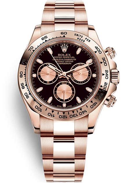 rolex daytona pink gold black dial|rolex daytona everose gold price.